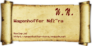 Wagenhoffer Nóra névjegykártya