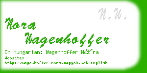 nora wagenhoffer business card